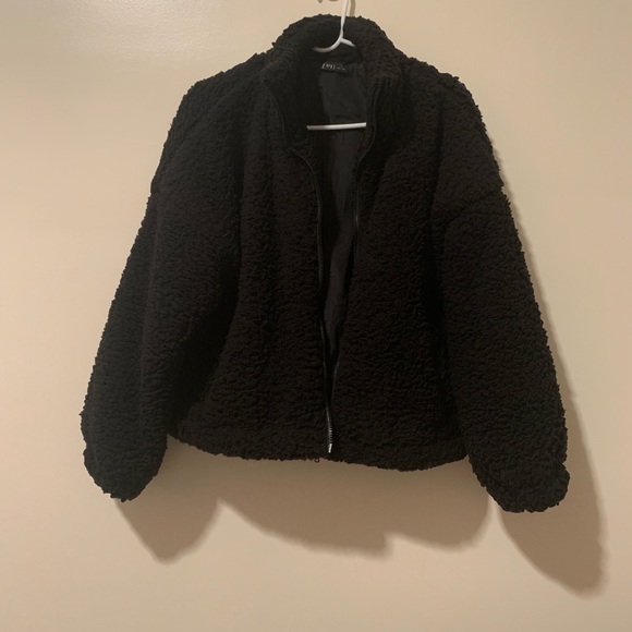LAST 1️⃣ ☃️BLACK TEDDY BOMBER JACKET☃️ - Picture 4 of 5